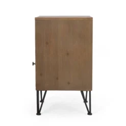 Pilster Contemporary End Table With Storage Walnut/Natural/Black - Christopher Knight Home 15 Pilster Contemporary End Table With Storage Walnut/Natural/Black - Christopher Knight Home -Christopher Knight Home GUEST 010778d7 bcf0 4fef 97bc d6302aded068