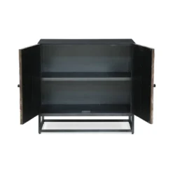 Conley Handcrafted Modern Industrial 2 Door Cabinet Gray/Black - Christopher Knight Home -Christopher Knight Home GUEST 0237c592 fcd9 4f7c 8d2a 312d7c947de9