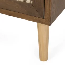 Hulett Contemporary End Table With Storage Walnut/Natural/Antique Gold - Christopher Knight Home -Christopher Knight Home GUEST 047367a0 88d7 4566 b7c2 898547176795