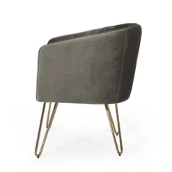 Grelton Modern Glam Velvet Club Chair With Hairpin Legs - Christopher Knight Home -Christopher Knight Home GUEST 04eb74d3 7ca4 4210 986d b2b057a1dd09