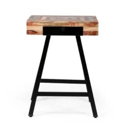 Mcmullen Handcrafted Boho Mango Wood End Table Natural/Black - Christopher Knight Home -Christopher Knight Home GUEST 05ac2dd8 173e 48e6 849a 4f9132920365