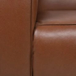 Goyette Contemporary Faux Leather Club Chair Cognac Brown/Dark Walnut - Christopher Knight Home -Christopher Knight Home GUEST 06551191 74fe 4a9e 8331 da0dd00a489a