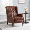 Walter Contemporary Tufted Recliner Cognac Brown/Dark Brown - Christopher Knight Home