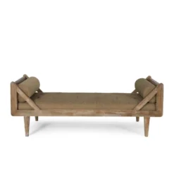 Zentner Rustic Tufted Double End Chaise Lounge With Bolster Pillows - Christopher Knight Home -Christopher Knight Home GUEST 081e8235 a259 4ce5 8b45 fc70de050a0e
