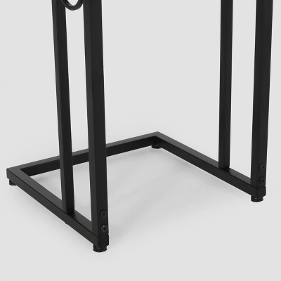 Set Of 2 Bader Modern C-Shaped Side Table Black - Christopher Knight Home 6 Set Of 2 Bader Modern C-Shaped Side Table Black - Christopher Knight Home - Image 4
