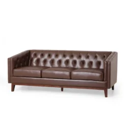 Ovando Contemporary Upholstered 3 Seater Sofa - Christopher Knight Home -Christopher Knight Home GUEST 09f60da1 8989 456c ac68 90edba24e79b