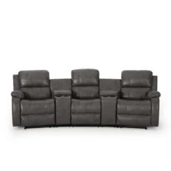 Meridan Contemporary Upholstered Theater Seating Reclining Sofa - Christopher Knight Home -Christopher Knight Home GUEST 0a4f292b fad9 4756 b9a3 492186c9ef7f
