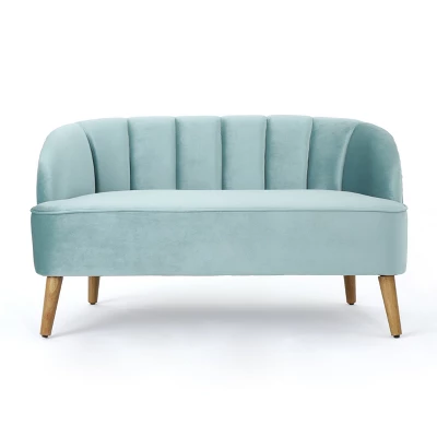 Amaia Modern New Velvet Settee - Christopher Knight Home 10 Amaia Modern New Velvet Settee - Christopher Knight Home - Image 8