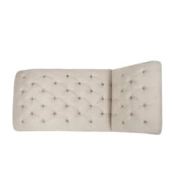 Varnell Contemporary Fabric Button Tufted Chaise Lounge Beige/Dark Brown - Christopher Knight Home 13 Varnell Contemporary Fabric Button Tufted Chaise Lounge Beige/Dark Brown - Christopher Knight Home -Christopher Knight Home GUEST 0b7ec1ee f2bb 44fa 9a49 ab5c9eaa0468
