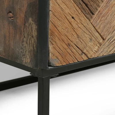 Burdine Handcrafted Boho Wood 3 Drawer Cabinet Natural/Black - Christopher Knight Home 10 Burdine Handcrafted Boho Wood 3 Drawer Cabinet Natural/Black - Christopher Knight Home - Image 8