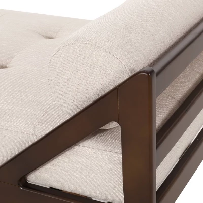 Rayle Contemporary Tufted Chaise Lounge With Rolled Accent Pillows - Christopher Knight Home 7 Rayle Contemporary Tufted Chaise Lounge With Rolled Accent Pillows - Christopher Knight Home - Image 5