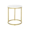 Ingersol Modern Glam C Shaped End Table White/Gold - Christopher Knight Home -Christopher Knight Home GUEST 0f322db1 738e 42b9 b25b 90989971f170