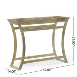Meagher Rustic Handcrafted Mango Wood Console Table Natural - Christopher Knight Home -Christopher Knight Home GUEST 11a441b5 7583 4513 919b f6b7a4827d4a