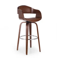 Clyo Mid-Century Modern Upholstered Swivel Barstool - Christopher Knight Home -Christopher Knight Home GUEST 1506dac9 b8e2 4701 91d7 efeba2d1e173