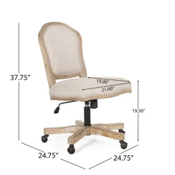 Scilley French Country Upholstered Swivel Office Chair - Christopher Knight Home -Christopher Knight Home GUEST 161d10ae f7a3 4b75 9747 01d22a75f85a