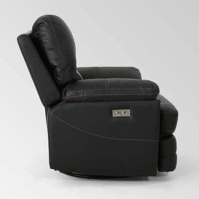 Elodie Leather Swivel Power Recliner - Christopher Knight Home 7 Elodie Leather Swivel Power Recliner - Christopher Knight Home - Image 5
