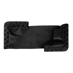 Houck Modern Glam Tufted Velvet Tete-A-Tete Chaise Lounge With Accent Pillows - Christopher Knight Home -Christopher Knight Home GUEST 19624b09 57fc 4fa0 a25b cb35e628c34b