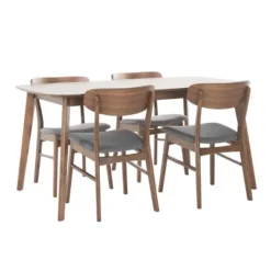 5pc Lucious 60" Dining Set - Christopher Knight Home -Christopher Knight Home GUEST 1b23acb9 2b85 461f b282 1a0dd024a7c4