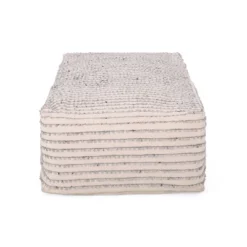 Gaddie Boho Rectangular Bean Bag Ottoman White/Gray/Black - Christopher Knight Home -Christopher Knight Home GUEST 1ba4e575 2f17 4ed4 b0a8 b1d14b1f1abe