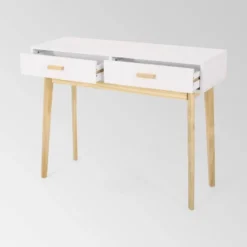 Pickford Mid-Century Modern 2 Drawer Console Table Matte White - Christopher Knight Home 7 Pickford Mid-Century Modern 2 Drawer Console Table Matte White - Christopher Knight Home -Christopher Knight Home GUEST 1bc349fb 7500 4262 9052 0fd3d3ba6bdc