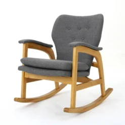 Braant Mid-Century Fabric Rocker - Christopher Knight Home -Christopher Knight Home GUEST 1cb9e30d 21e4 4799 8d0b f97cd75d9c4e
