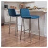 Set Of 2 30" Vasos Fabric Barstool Steel/Blue - Christopher Knight Home -Christopher Knight Home GUEST 1dab9ca5 df26 42d5 b07b 96bac7c751b5