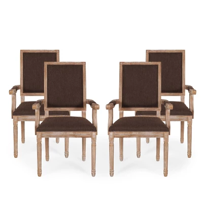 Set Of 4 Maria French Country Wood Upholstered Dining Chairs - Christopher Knight Home 15 Set Of 4 Maria French Country Wood Upholstered Dining Chairs - Christopher Knight Home - Image 13