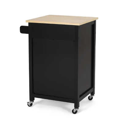 Maynard Contemporary Glass Paneled Kitchen Cart Natural/Black - Christopher Knight Home 6 Maynard Contemporary Glass Paneled Kitchen Cart Natural/Black - Christopher Knight Home - Image 4