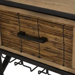 Boster Boho Industrial 8 Bottle Wine Rack Console Table With Storage Natural/Black - Christopher Knight Home -Christopher Knight Home GUEST 2015cf11 632f 43b8 bdc7 2690997c9917