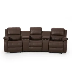 Meridan Contemporary Upholstered Theater Seating Reclining Sofa - Christopher Knight Home -Christopher Knight Home GUEST 20a62be3 585d 406f 99af 205efba835e7