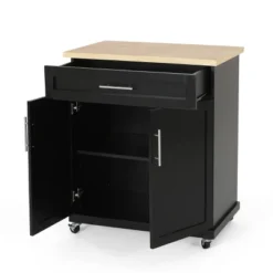 Batavia Contemporary Kitchen Cart With Wheels - Christopher Knight Home -Christopher Knight Home GUEST 2112411e e0e9 4ec6 9890 be1ff1f6fc30