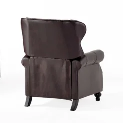 Walder Bonded Leather Press-Back Recliner Club Chair Brown - Christopher Knight Home -Christopher Knight Home GUEST 21d04305 f8b6 437e adf0 8fb84336bf55