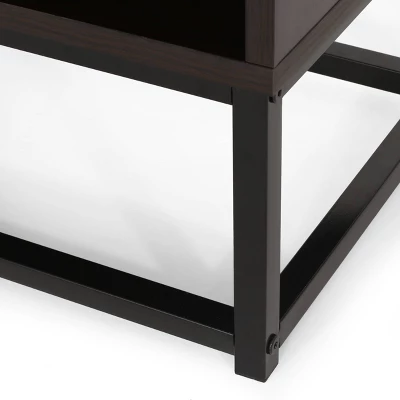 65" Bucy Modern Industrial 6 Shelf V Bookcase Dark Gray/Black - Christopher Knight Home 5 65" Bucy Modern Industrial 6 Shelf V Bookcase Dark Gray/Black - Christopher Knight Home - Image 3