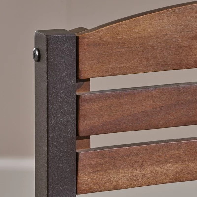 Set Of 2 Lilith Acacia Barstools Dark Brown - Christopher Knight Home 4 Set Of 2 Lilith Acacia Barstools Dark Brown - Christopher Knight Home - Image 2