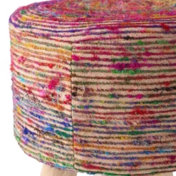 Cidney Silk Fabric Stool Coral - Christopher Knight Home -Christopher Knight Home GUEST 27fafed1 a550 4d9f a87a 727cbecf587e