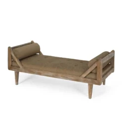 Zentner Rustic Tufted Double End Chaise Lounge With Bolster Pillows - Christopher Knight Home -Christopher Knight Home GUEST 2b929d29 32e4 4c28 9ab9 c005b0c5b674