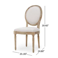 Set Of 4 Phinnaeus French Country Fabric Dining Chairs Beige/Natural - Christopher Knight Home -Christopher Knight Home GUEST 2be7154d e774 498b addb 3a541cef00d1