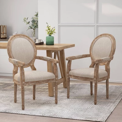 Set Of 2 Judith French Country Wood Upholstered Dining Chairs - Christopher Knight Home 3 Set Of 2 Judith French Country Wood Upholstered Dining Chairs - Christopher Knight Home