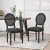 2pk Aquilla French Country Wood And Cane Upholstered Dining Chairs - Christopher Knight Home