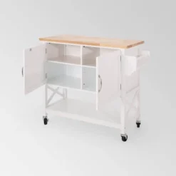 Finzer Farmhouse Kitchen Cart White - Christopher Knight Home -Christopher Knight Home GUEST 2f0203e4 80e9 4e3c bd02 a7874749283b