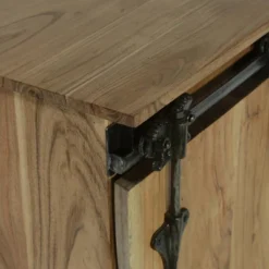 Laymon Modern Industrial Handcrafted Acacia Wood Live Edge Sideboard With Sliding Door Natural/Black - Christopher Knight Home -Christopher Knight Home GUEST 2fd6c7c4 132d 4a5a bdf5 d248540cb010