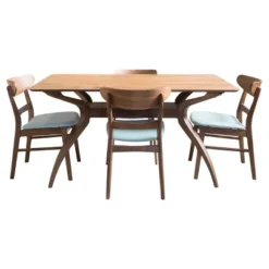 5pc 60" Idalia Mid-Century Modern Dining Set - Christopher Knight Home -Christopher Knight Home GUEST 3182aa81 3197 4ac6 9816 ee86b6332cf0