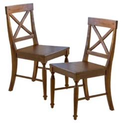 Set Of 2 Rovie Acacia Wood Dining Chair - Christopher Knight Home -Christopher Knight Home GUEST 32c60c33 238b 4487 a93e cf820906fd30