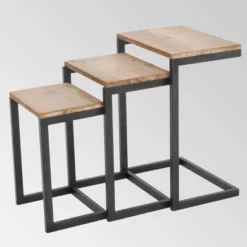 Tohono Nesting Tables Antique Firwood (Set Of 3) - Christopher Knight Home -Christopher Knight Home GUEST 353ca513 0125 4b06 80bd 6966a53f23ed