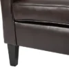 Aiden Bonded Leather Club Chair Brown - Christopher Knight Home