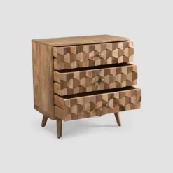 Latona MidCentury Modern 3 Drawer Chest Natural - Christopher Knight Home -Christopher Knight Home GUEST 3825c333 88bb 4732 bde7 f0e5af37a66c