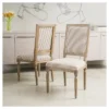 Set Of 2 Madison Weathered Oak Dining Chairs Dark Coffee - Christopher Knight Home