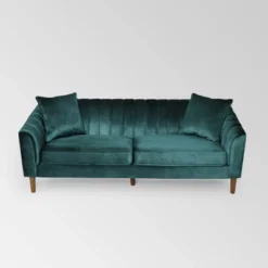 Ansonia Contemporary Velvet Sofa - Christopher Knight Home -Christopher Knight Home GUEST 3a70a022 46bf 442e 8d0b 565b7ca8aa06