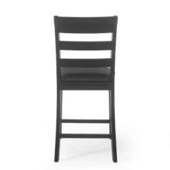 2pc Benner Farmhouse Upholstered Wood Counter Height Barstools Black - Christopher Knight Home -Christopher Knight Home GUEST 3aeb143c 018f 4cd4 ada3 9ecff1d1a1e4