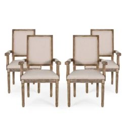 Set Of 4 Maria French Country Wood Upholstered Dining Chairs - Christopher Knight Home 26 Set Of 4 Maria French Country Wood Upholstered Dining Chairs - Christopher Knight Home -Christopher Knight Home GUEST 3bbca120 693f 444e 9d56 4b130279ad2f